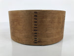 Japanese Wooden Wastewater Bowl Kensui Vtg Round Container Tea Ceremony L618-KT - Bowl-chidorivintage.com