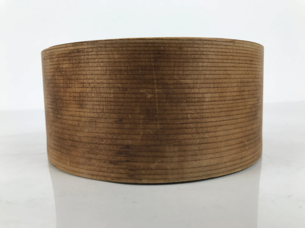Japanese Wooden Wastewater Bowl Kensui Vtg Round Container Tea Ceremony L618-KT - Bowl-chidorivintage.com