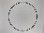 Japanese Metal Stamp Vtg Circle Double Line Showa Office Stationary Wood HS377-OT - Hanko-chidorivintage.com