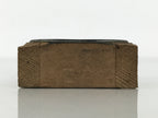 Japanese Metal Stamp Vtg Circle Double Line Showa Office Stationary Wood HS377-OT - Hanko-chidorivintage.com