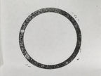 Japanese Metal Stamp Vtg Circle Thick Line Showa Office Stationary Wood HS378-OT - Hanko-chidorivintage.com