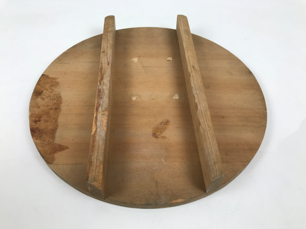 Japanese Large Handcrafted Lidded Wooden Oke Bucket Vtg Water Rice Storage BK64-OT - Wood-chidorivintage.com