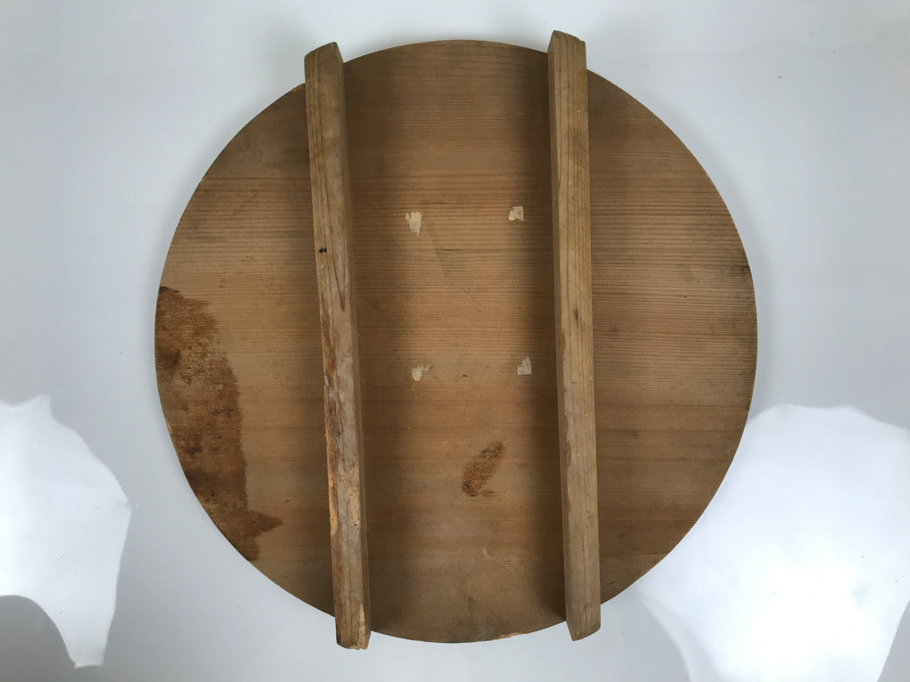 Japanese Large Handcrafted Lidded Wooden Oke Bucket Vtg Water Rice Storage BK64-OT - Wood-chidorivintage.com