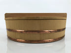 Japanese Handmade Wooden Oke Bucket Sushioke Hangiri Vtg Lidded Handai BK65-OT - Wood-chidorivintage.com