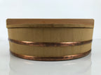 Japanese Handmade Wooden Oke Bucket Sushioke Hangiri Vtg Lidded Handai BK65-OT - Wood-chidorivintage.com