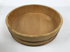 Japanese Handmade Wooden Oke Bucket Sushioke Hangiri Vtg Lidded Handai BK65-OT - Wood-chidorivintage.com