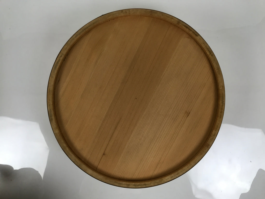 Japanese Handmade Wooden Oke Bucket Sushioke Hangiri Vtg Lidded Handai BK65-OT - Wood-chidorivintage.com