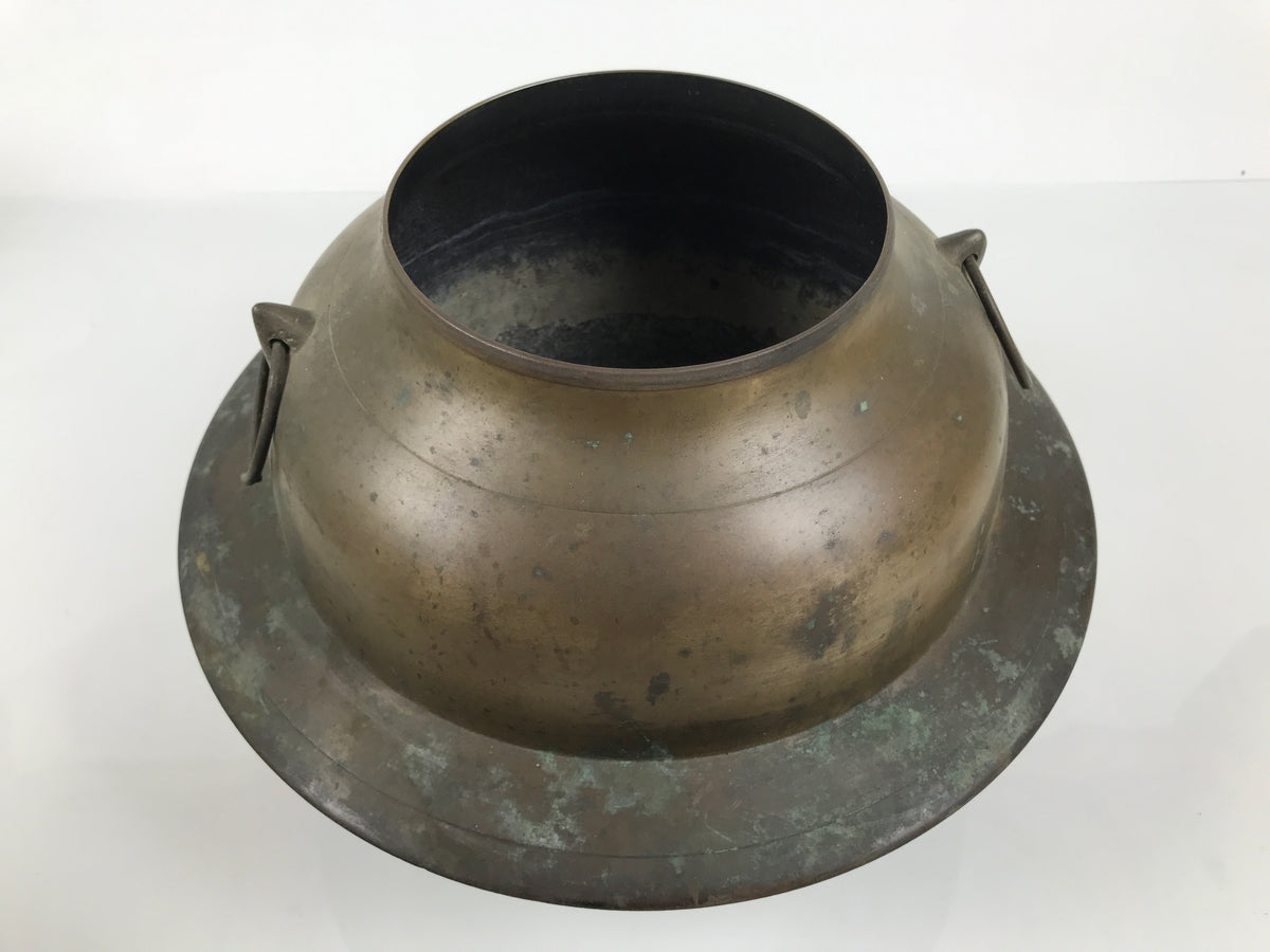 Japanese Metal Kettle Chagama Water Pot Vtg Tea Ceremony Wooden Lid C38-KT - Kettle-chidorivintage.com