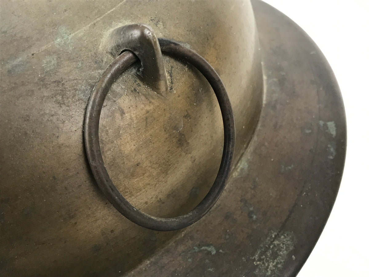 Japanese Metal Kettle Chagama Water Pot Vtg Tea Ceremony Wooden Lid C38-KT - Kettle-chidorivintage.com