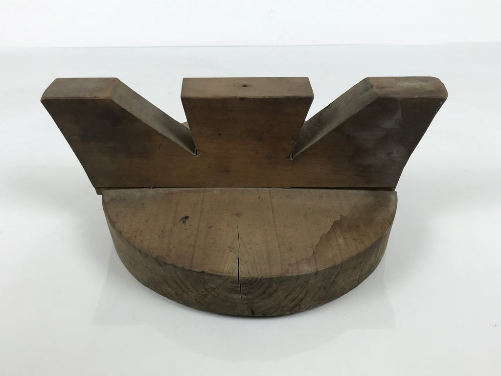 Japanese Metal Kettle Chagama Water Pot Vtg Tea Ceremony Wooden Lid C38-KT - Kettle-chidorivintage.com