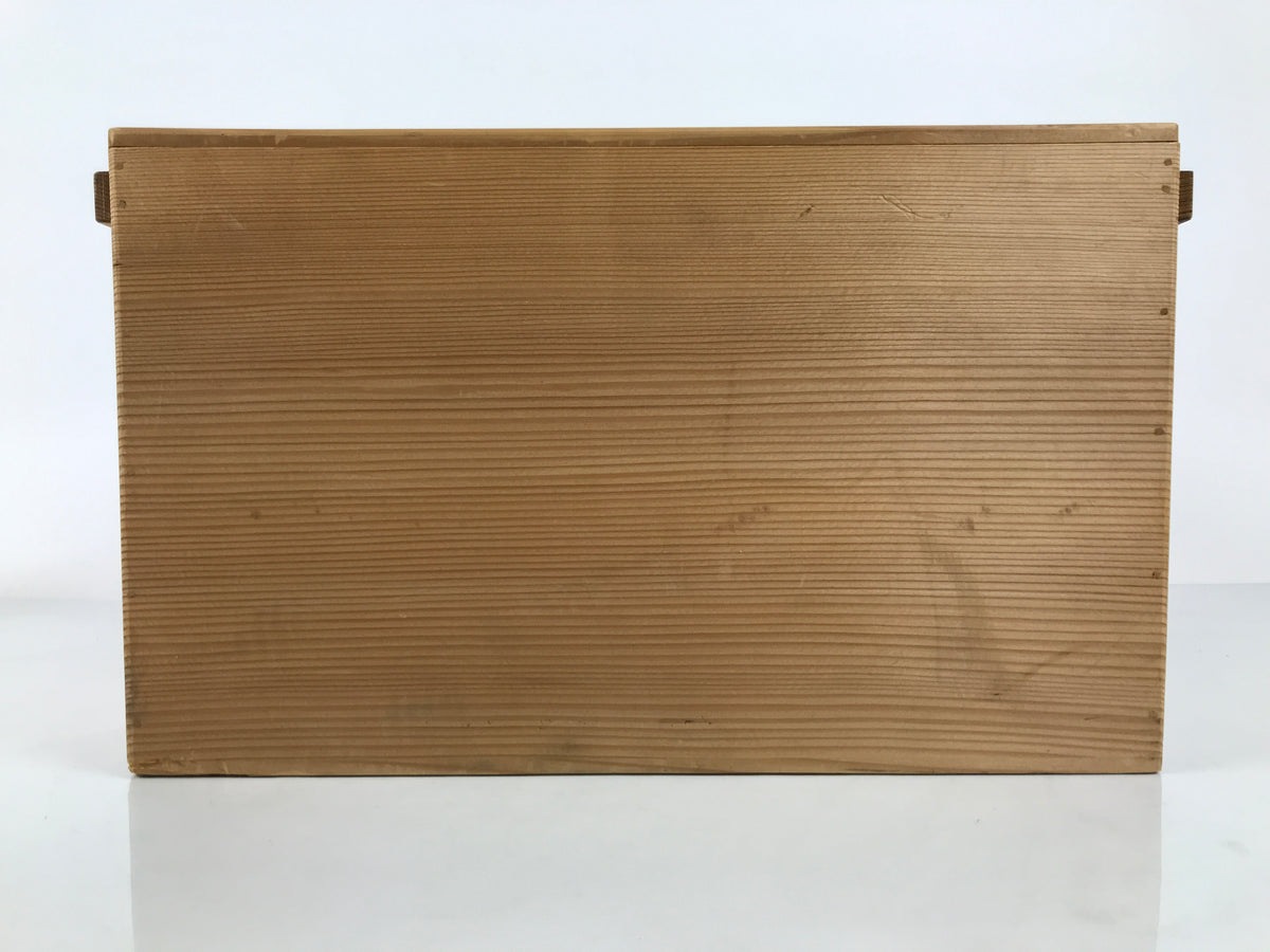 Japanese Wooden Hina Dolls Storage Box Vtg Inside 34.8x40.9x24.6cm Brown X241-FB - Wooden Box-chidorivintage.com