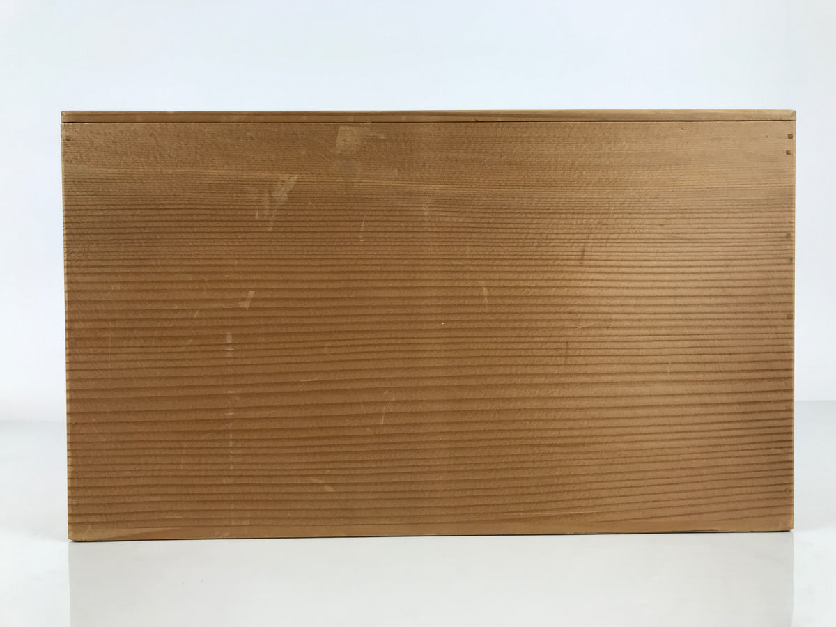 Japanese Wooden Hina Dolls Storage Box Vtg Inside 24.9x40x23cm Brown X242-FB - Wooden Box-chidorivintage.com