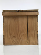 Antique Japanese Wooden Storage Box Pottery Inside 24.3x36.6x21.1cm Brown X246-FB - Wooden Box-chidorivintage.com