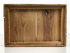 Antique Japanese Wooden Storage Box Pottery Inside 24.3x36.6x21.1cm Brown X246-FB - Wooden Box-chidorivintage.com