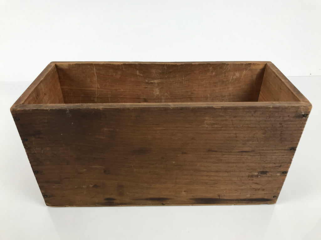 Antique Japanese Wooden Pottery Storage Box Inside 28.3x10.3x15cm Brown X238-FB - Wooden Box-chidorivintage.com