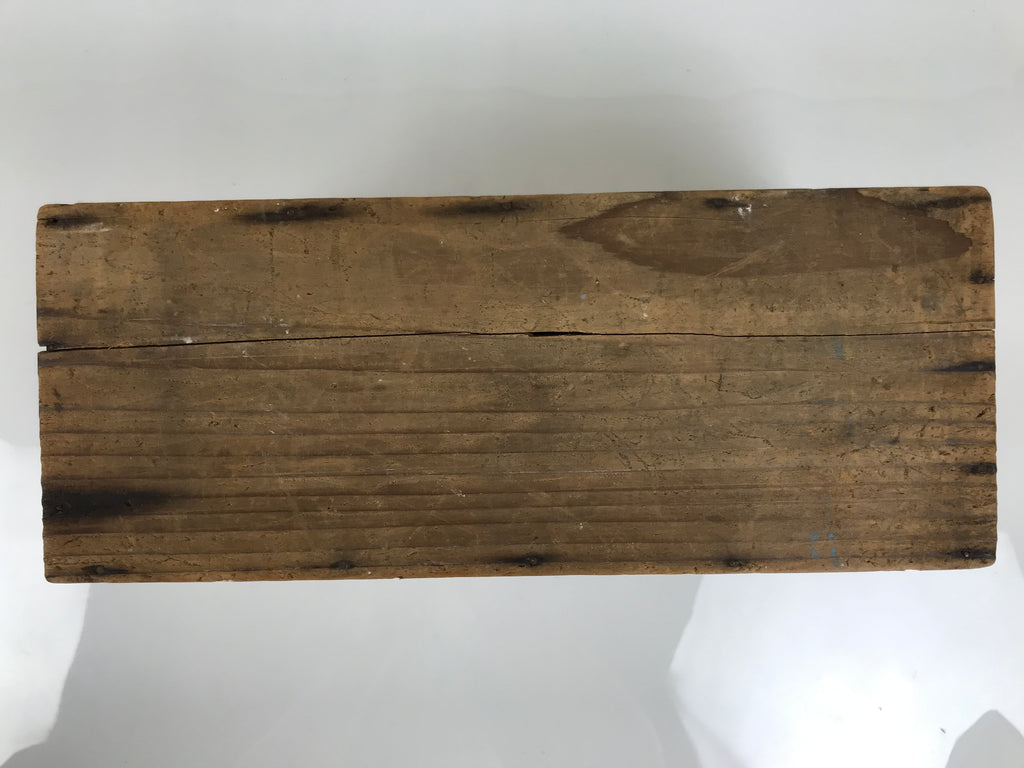 Antique Japanese Wooden Pottery Storage Box Inside 28.3x10.3x15cm Brown X238-FB - Wooden Box-chidorivintage.com