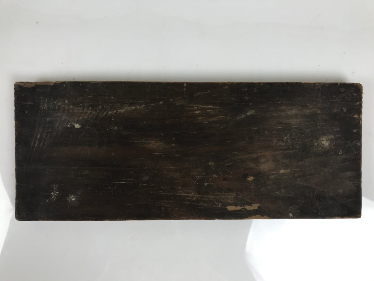 Antique Japanese Wooden Pottery Storage Box Inside 28.3x10.3x15cm Brown X238-FB - Wooden Box-chidorivintage.com