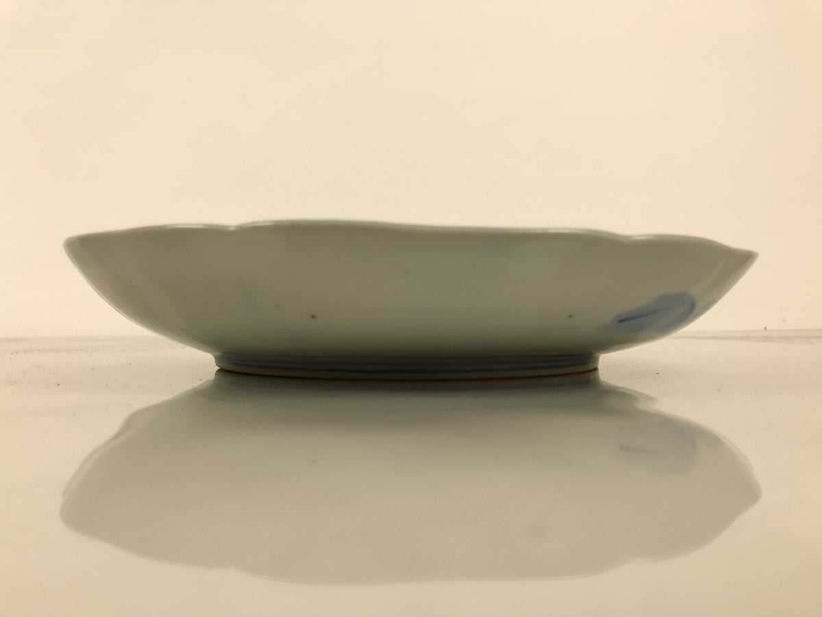 Japanese Porcelain Plate Kozara Blue White Sometsuke Mountain Village Scene Y593-KT - Plate-chidorivintage.com