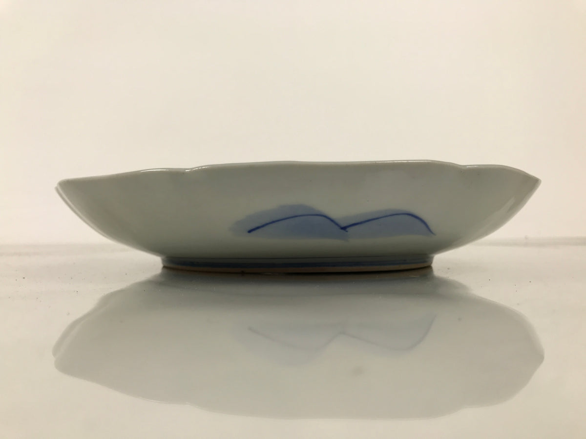 Japanese Porcelain Plate Kozara Blue White Sometsuke Mountain Village Scene Y593-KT - Plate-chidorivintage.com
