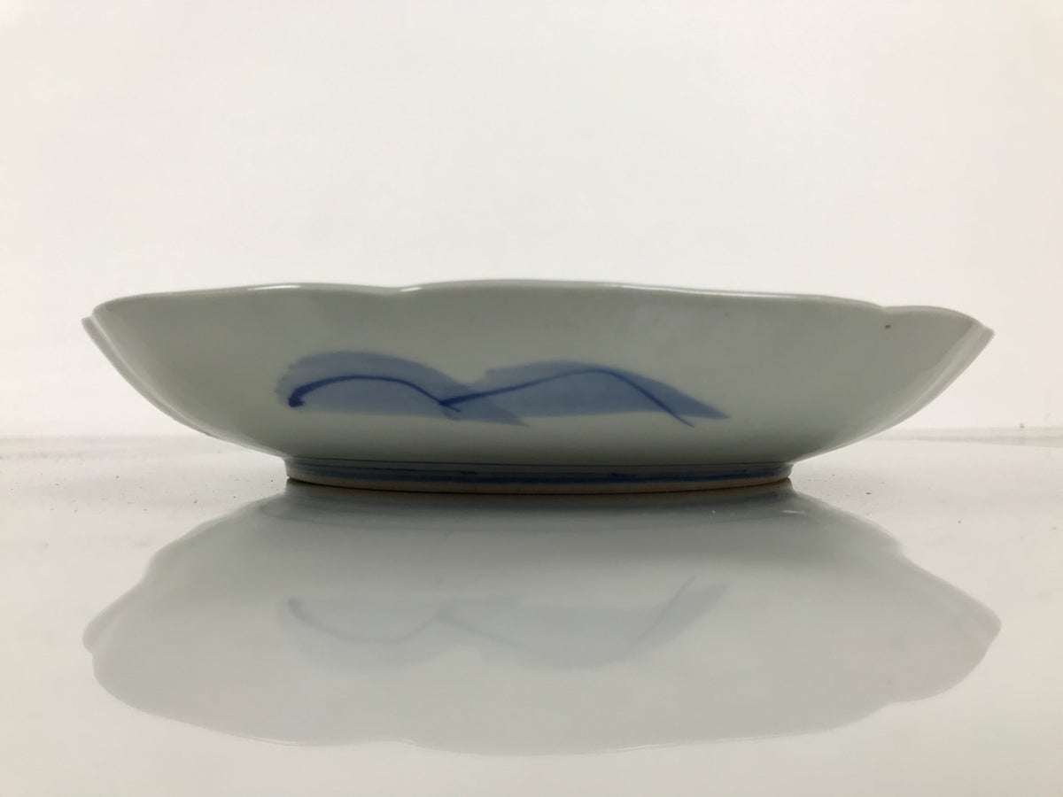Japanese Porcelain Plate Kozara Blue White Sometsuke Mountain Village Scene Y593-KT - Plate-chidorivintage.com