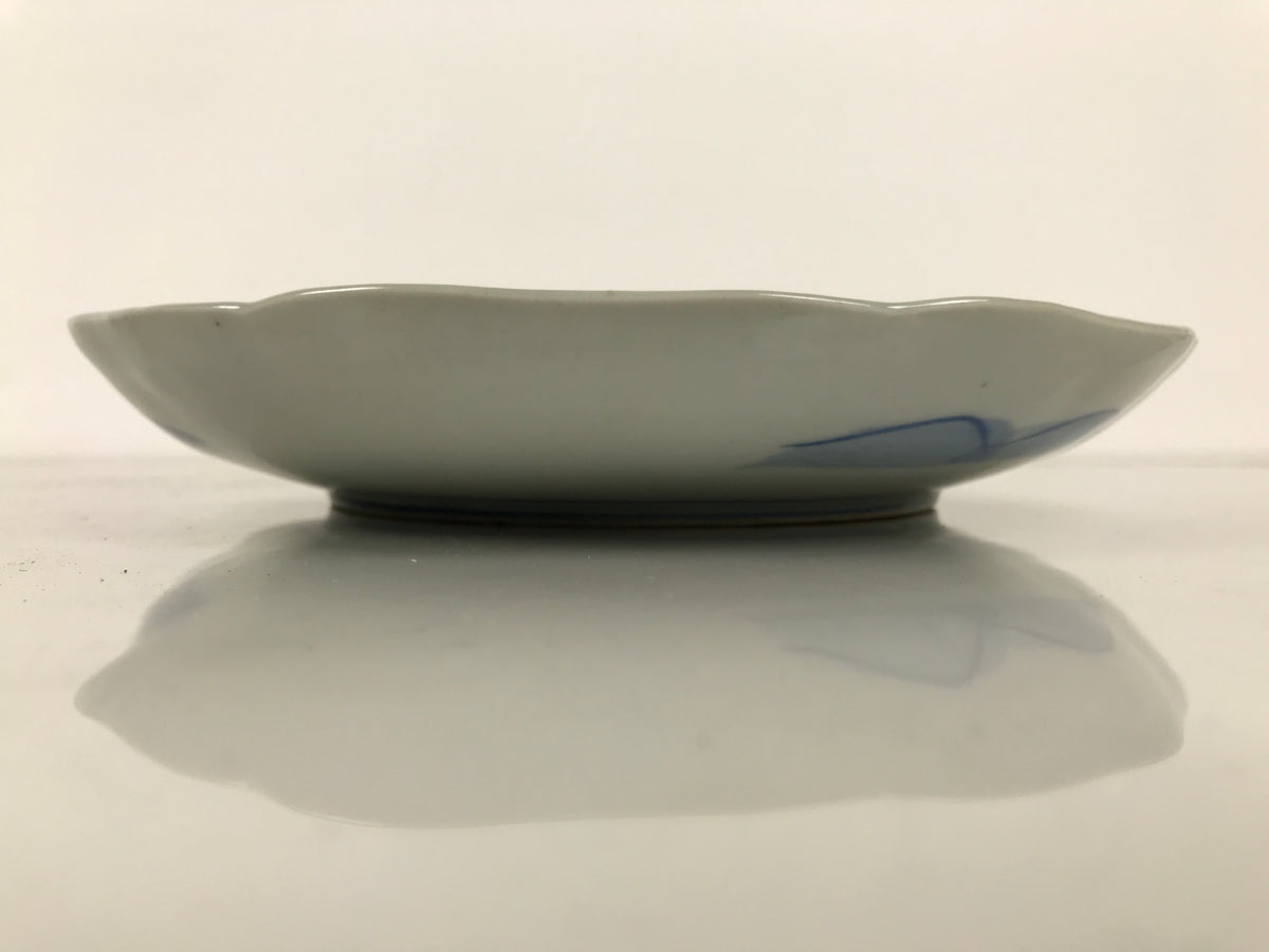 Japanese Porcelain Plate Kozara Blue White Sometsuke Mountain Village Scene Y594-KT - Plate-chidorivintage.com