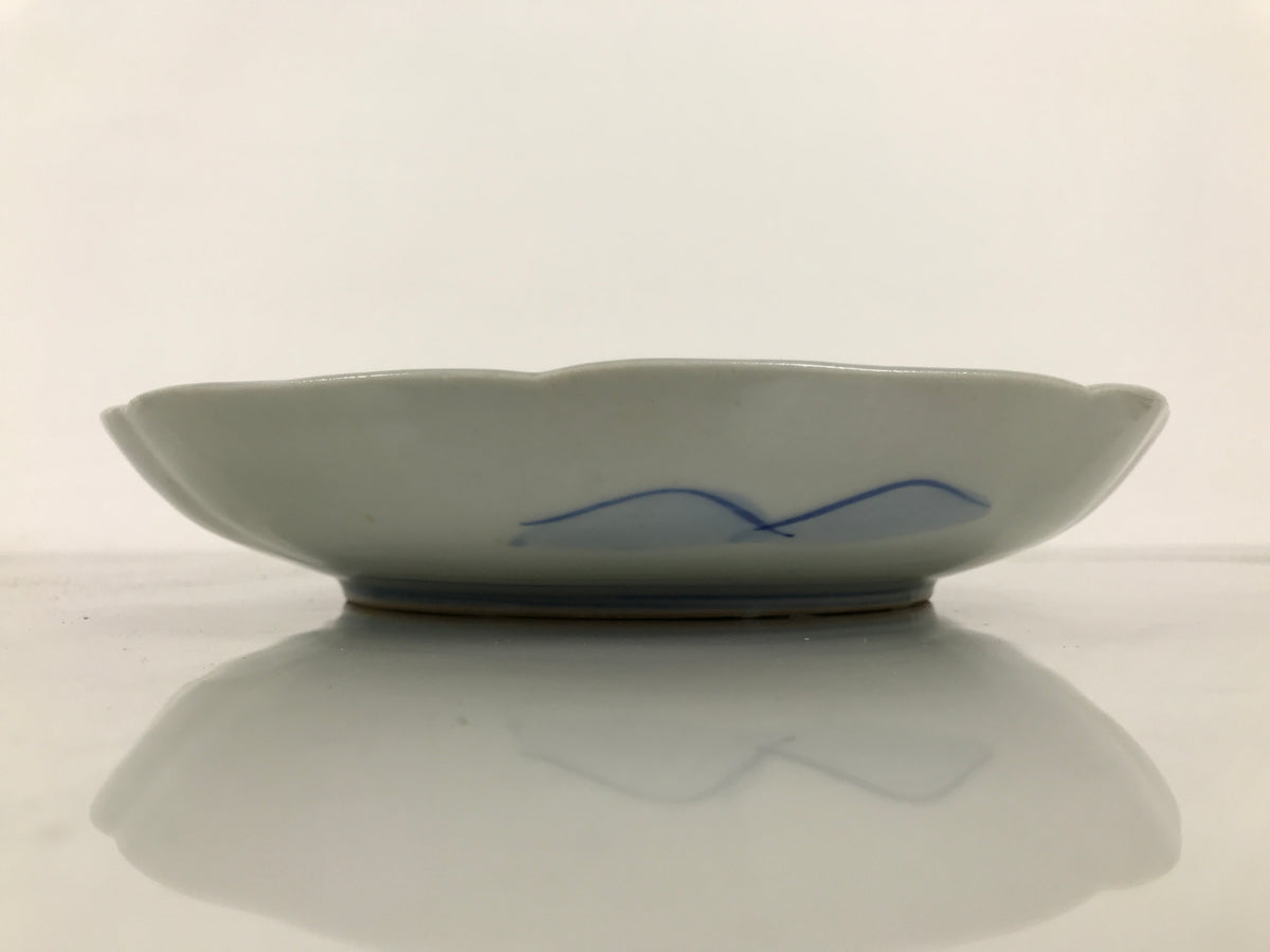 Japanese Porcelain Plate Kozara Blue White Sometsuke Mountain Village Scene Y595-KT - Plate-chidorivintage.com