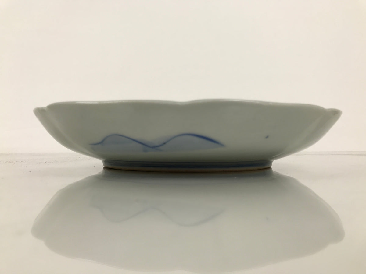 Japanese Porcelain Plate Kozara Blue White Sometsuke Mountain Village Scene Y595-KT - Plate-chidorivintage.com