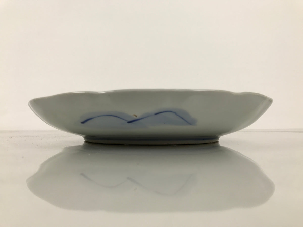 Japanese Porcelain Plate Kozara Blue White Sometsuke Mountain Village Scene Y596-KT - Plate-chidorivintage.com