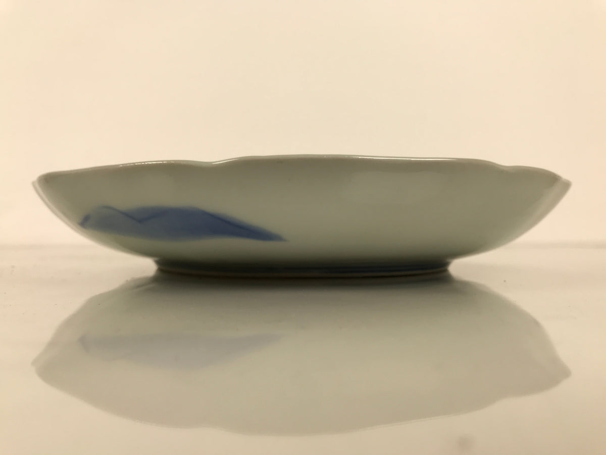 Japanese Porcelain Plate Kozara Blue White Sometsuke Mountain Village Scene Y598-KT - Plate-chidorivintage.com