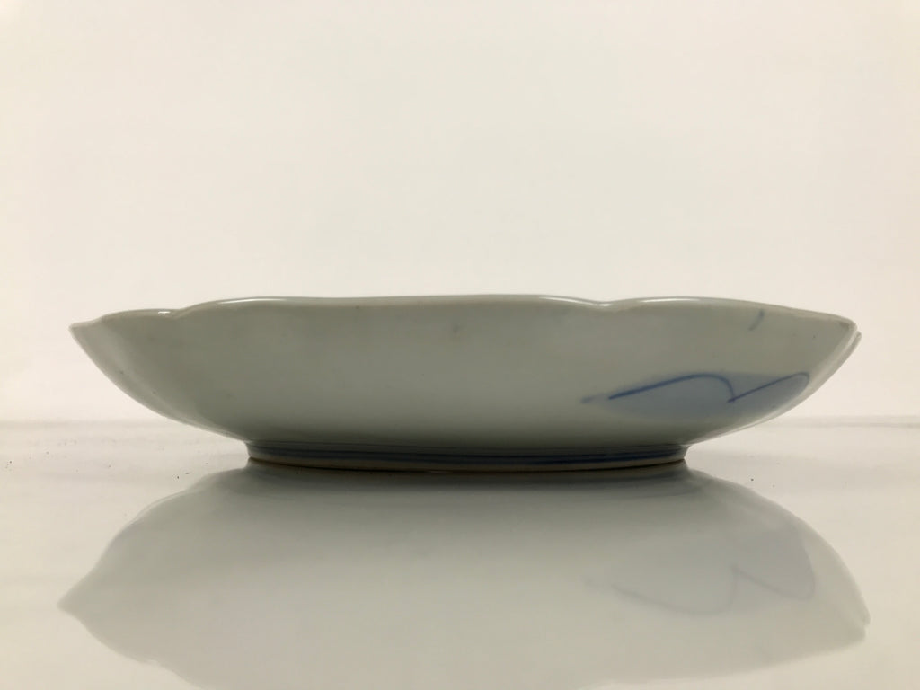 Japanese Porcelain Plate Kozara Blue White Sometsuke Mountain Village Scene Y599-KT - Plate-chidorivintage.com