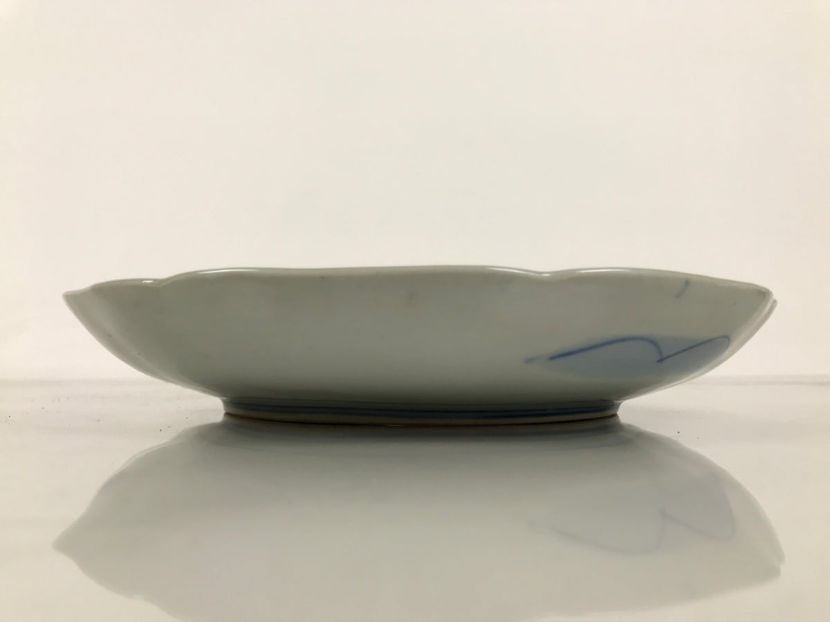 Japanese Porcelain Plate Kozara Blue White Sometsuke Mountain Village Scene Y599-KT - Plate-chidorivintage.com