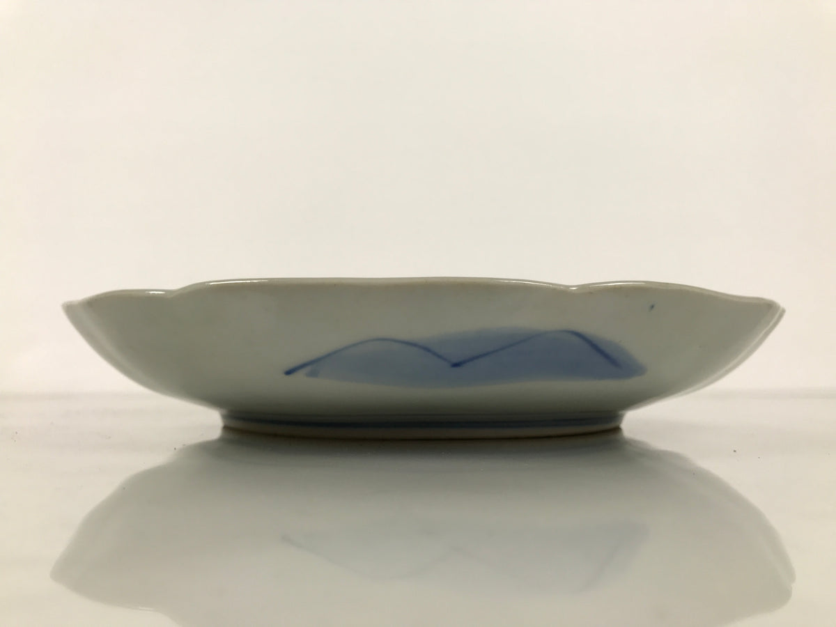 Japanese Porcelain Plate Kozara Blue White Sometsuke Mountain Village Scene Y599-KT - Plate-chidorivintage.com