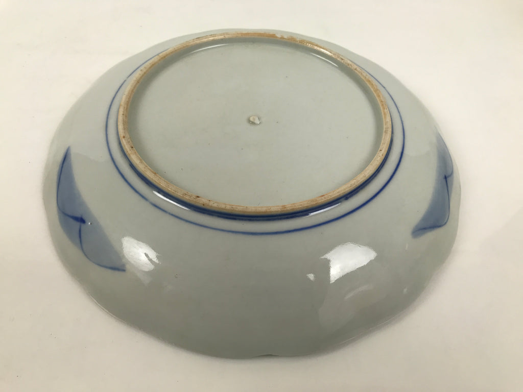 Japanese Porcelain Plate Kozara Blue White Sometsuke Mountain Village Scene Y599-KT - Plate-chidorivintage.com