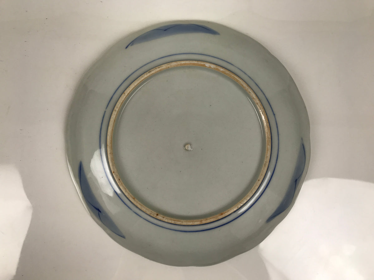 Japanese Porcelain Plate Kozara Blue White Sometsuke Mountain Village Scene Y599-KT - Plate-chidorivintage.com