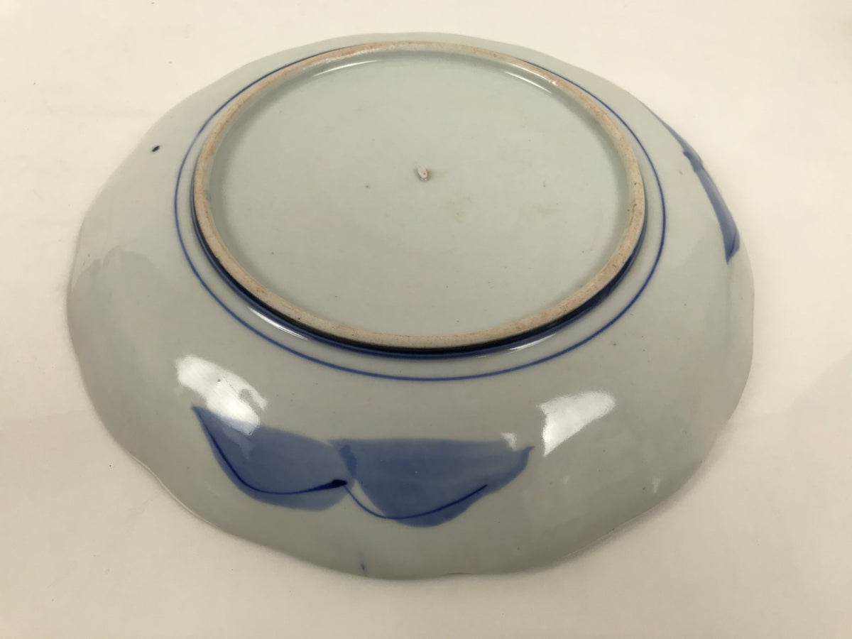 Japanese Porcelain Plate Kozara Blue White Sometsuke Mountain Village Scene Y600-KT - Plate-chidorivintage.com