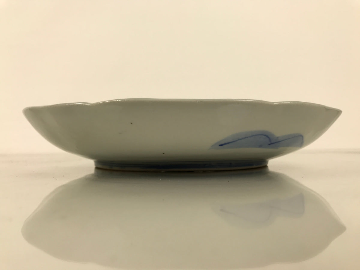Japanese Porcelain Plate Kozara Blue White Sometsuke Mountain Village Scene Y601-KT - Plate-chidorivintage.com
