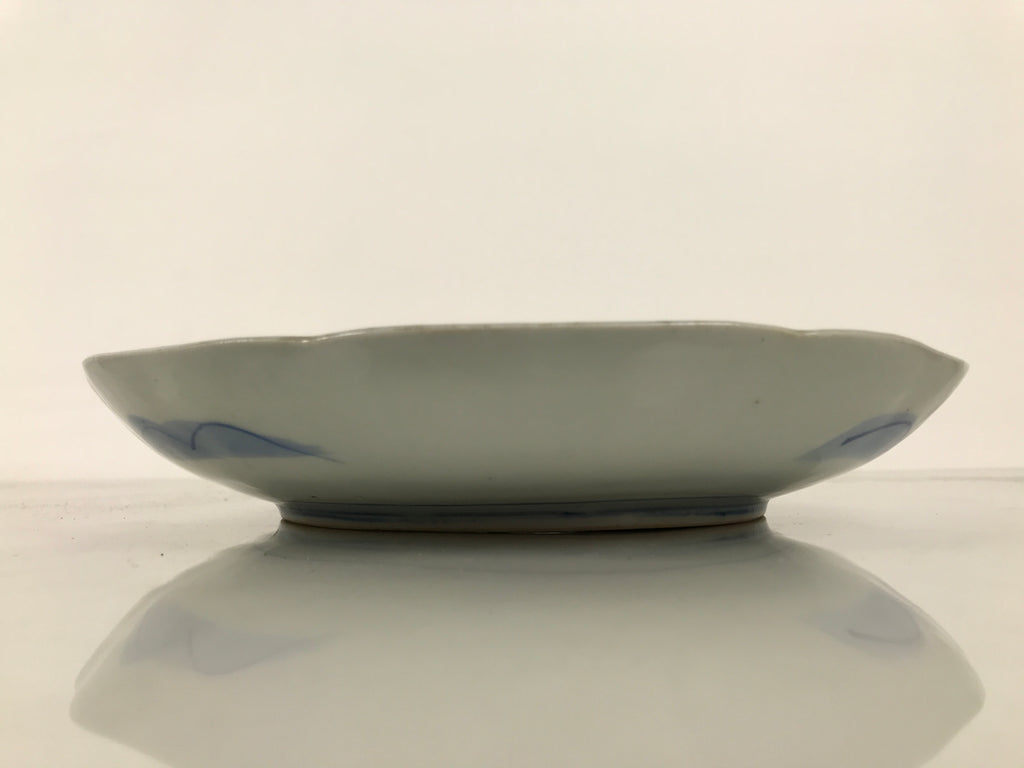 Japanese Porcelain Plate Kozara Blue White Sometsuke Mountain Village Scene Y601-KT - Plate-chidorivintage.com