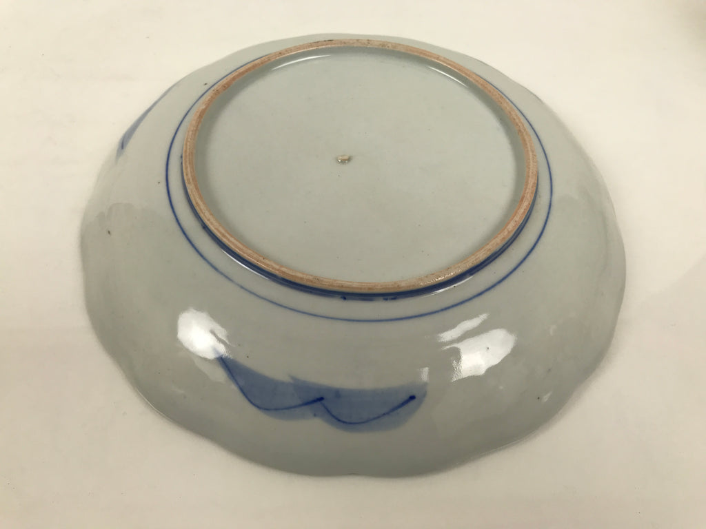Japanese Porcelain Plate Kozara Blue White Sometsuke Mountain Village Scene Y601-KT - Plate-chidorivintage.com
