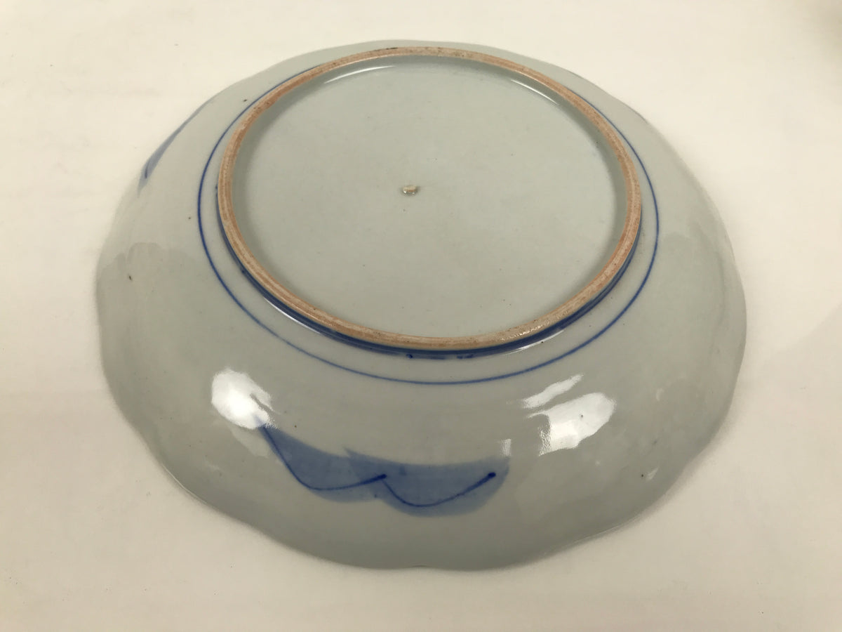 Japanese Porcelain Plate Kozara Blue White Sometsuke Mountain Village Scene Y601-KT - Plate-chidorivintage.com