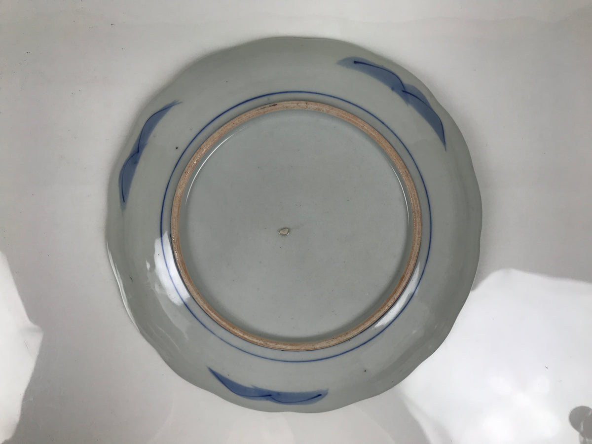 Japanese Porcelain Plate Kozara Blue White Sometsuke Mountain Village Scene Y601-KT - Plate-chidorivintage.com