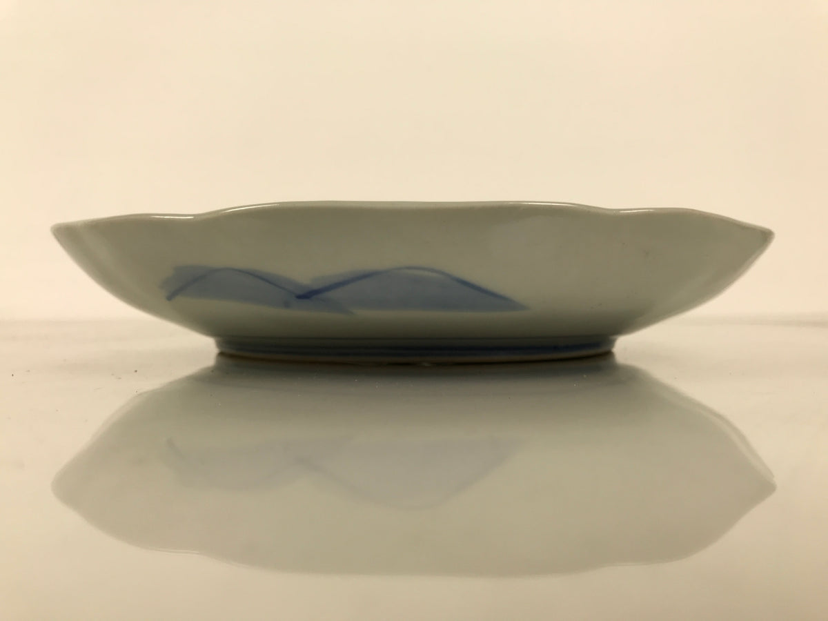 Japanese Porcelain Plate Kozara Blue White Sometsuke Mountain Village Scene Y602-KT - Plate-chidorivintage.com