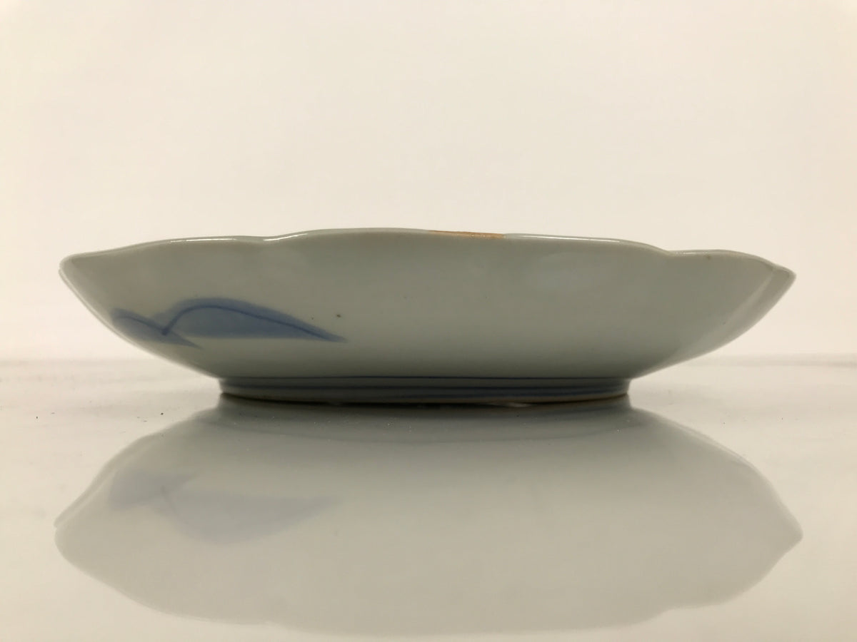 Japanese Porcelain Plate Kozara Blue White Sometsuke Mountain Village Scene Y602-KT - Plate-chidorivintage.com