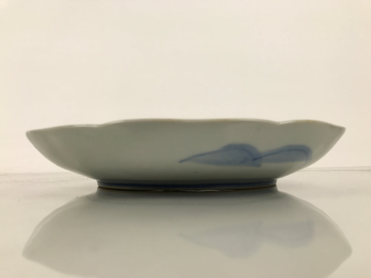 Japanese Porcelain Plate Kozara Blue White Sometsuke Mountain Village Scene Y602-KT - Plate-chidorivintage.com
