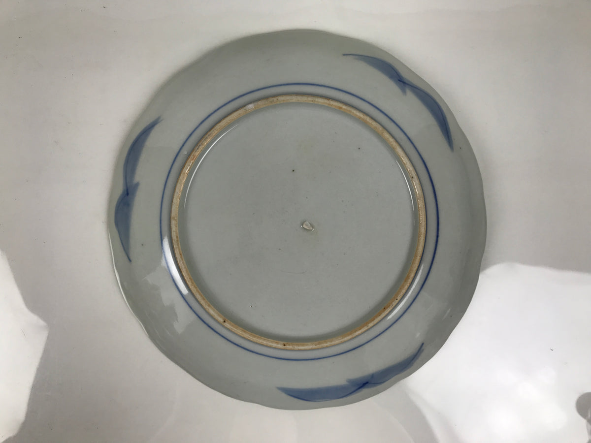 Japanese Porcelain Plate Kozara Blue White Sometsuke Mountain Village Scene Y602-KT - Plate-chidorivintage.com