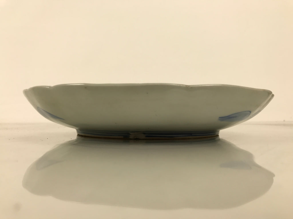 Japanese Porcelain Plate Kozara Blue White Sometsuke Mountain Village Scene Y603-KT - Plate-chidorivintage.com