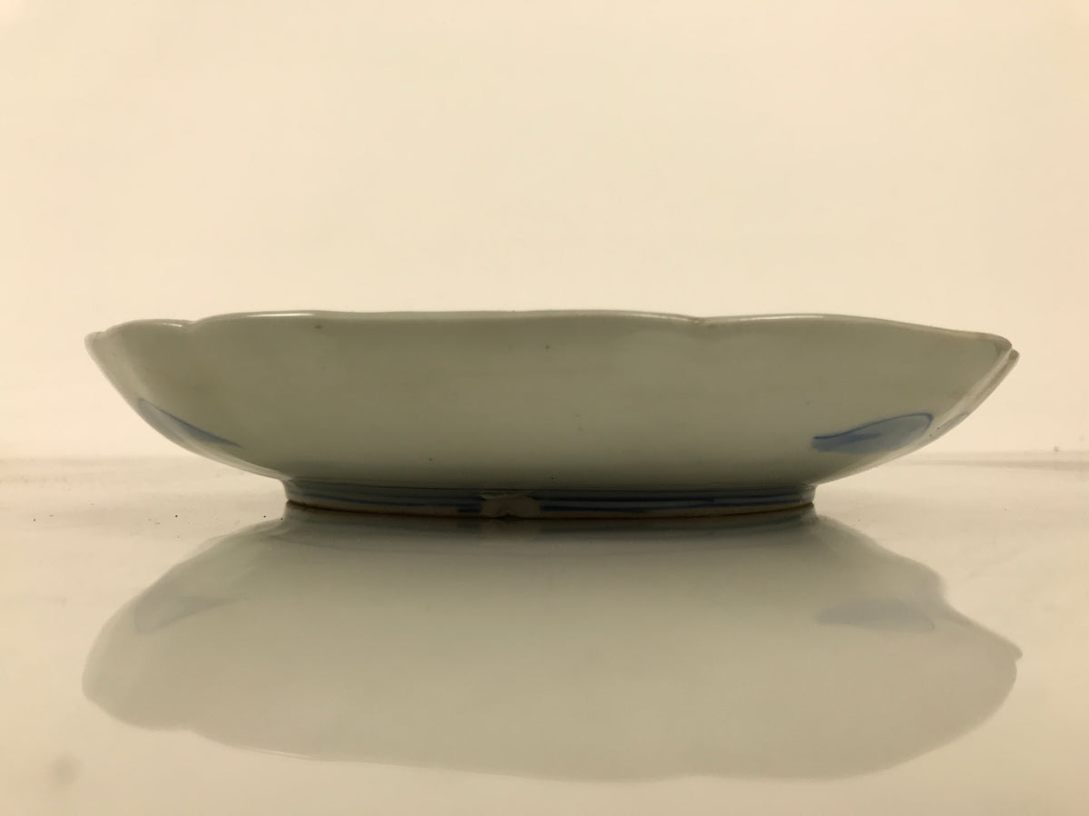 Japanese Porcelain Plate Kozara Blue White Sometsuke Mountain Village Scene Y603-KT - Plate-chidorivintage.com