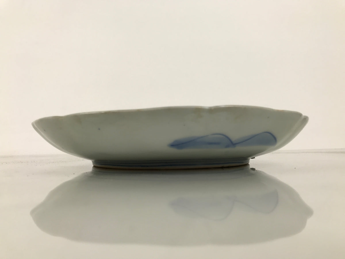 Japanese Porcelain Plate Kozara Blue White Sometsuke Mountain Village Scene Y603-KT - Plate-chidorivintage.com