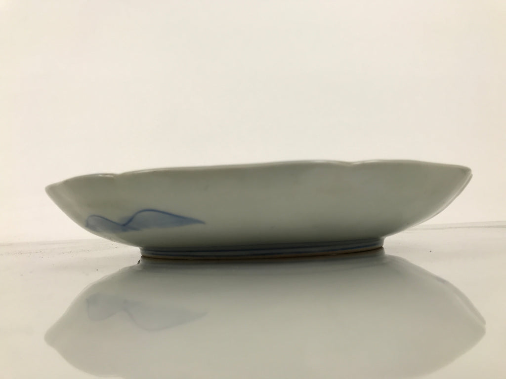Japanese Porcelain Plate Kozara Blue White Sometsuke Mountain Village Scene Y603-KT - Plate-chidorivintage.com