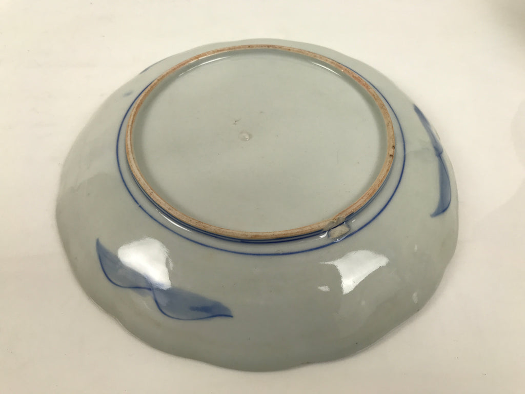 Japanese Porcelain Plate Kozara Blue White Sometsuke Mountain Village Scene Y603-KT - Plate-chidorivintage.com