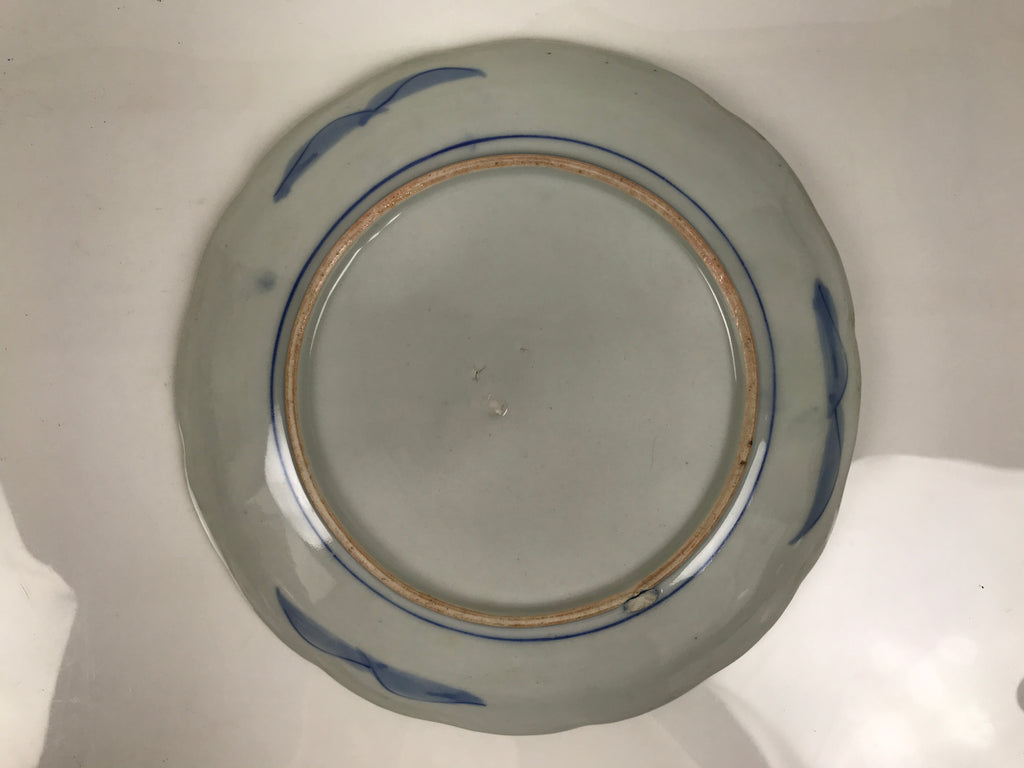 Japanese Porcelain Plate Kozara Blue White Sometsuke Mountain Village Scene Y603-KT - Plate-chidorivintage.com